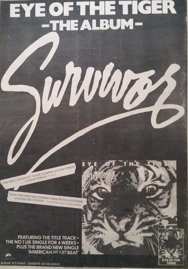 Top Of The Pop Culture 80s Survivor Eye of the Tiger Album 1982