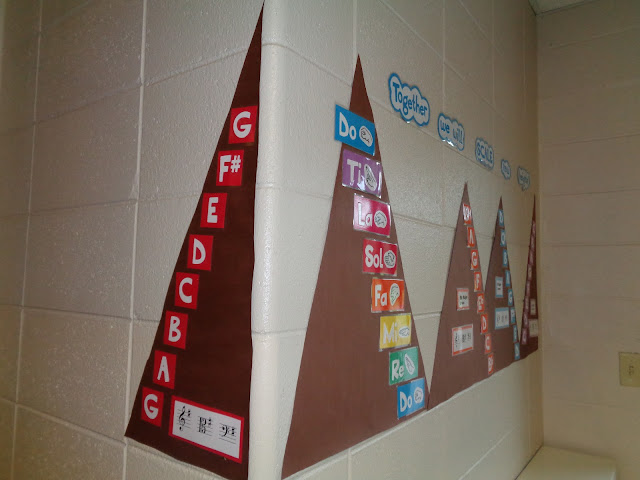 Together we will SCALE new heights bulletin board elementary orchestra and music