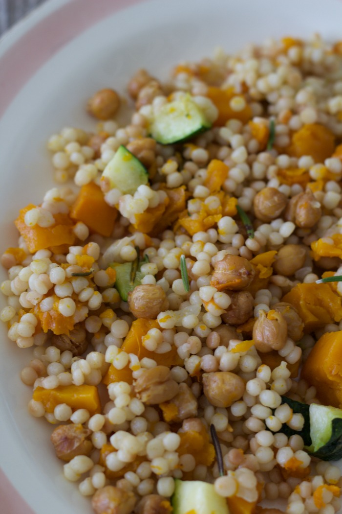 Israeli Couscous with Roasted Butternut Squash and Chickpeas Savoring