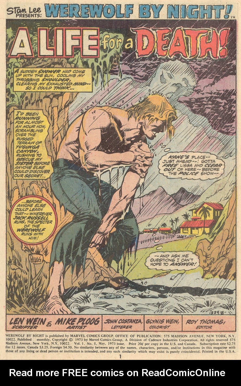 Read online Werewolf by Night (1972) comic -  Issue #5 - 2