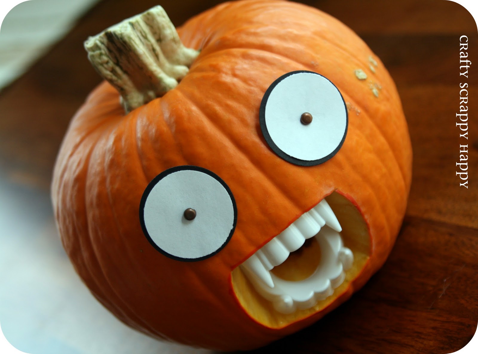 Crafty, Scrappy, Happy A pumpkin with Dentures?! Now that is my kind