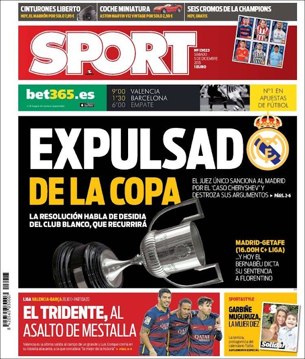 Real Madrid, Sport: "Expulsado de la Copa"