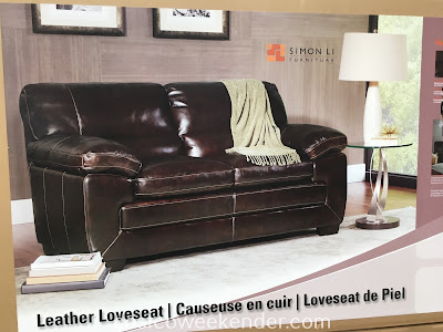 Sit or lay in comfort on the Simon Li Richland Leather Loveseat