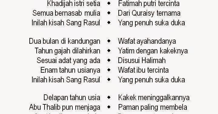 Lirik Lagu Kisah Sang Rosul