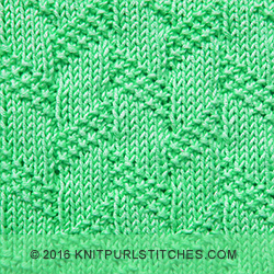 January, 2016 - Diagonal Moss Stripe stitch. Great textured pattern with only knit and purl stitches. Perfect for cozy blankets! 