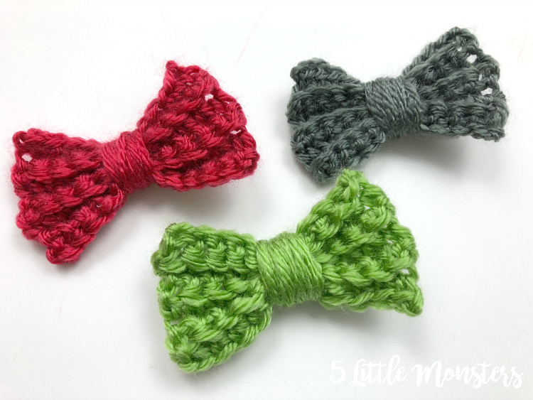 5 Little Monsters: Crocheted Hair Bows