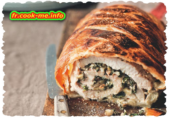 Rôti de veau à la menthe en croûte Rôti de veau à la menthe en croûte
