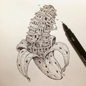 06-Bananaville-Kerby-Rosanes-Detailed-Moleskine-Doodles-Illustrations-and-Drawings-www-designstack-co