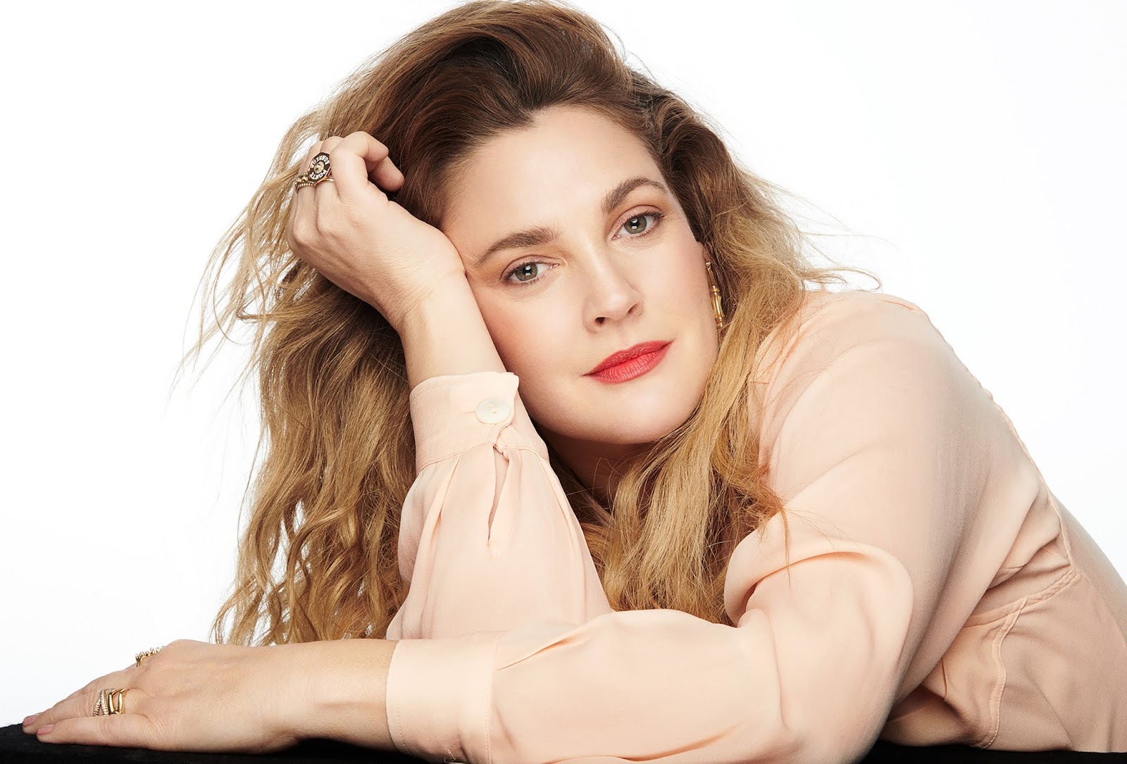 Drew Barrymore- Marie Claire Australia Cover Flower Beauty Editorial