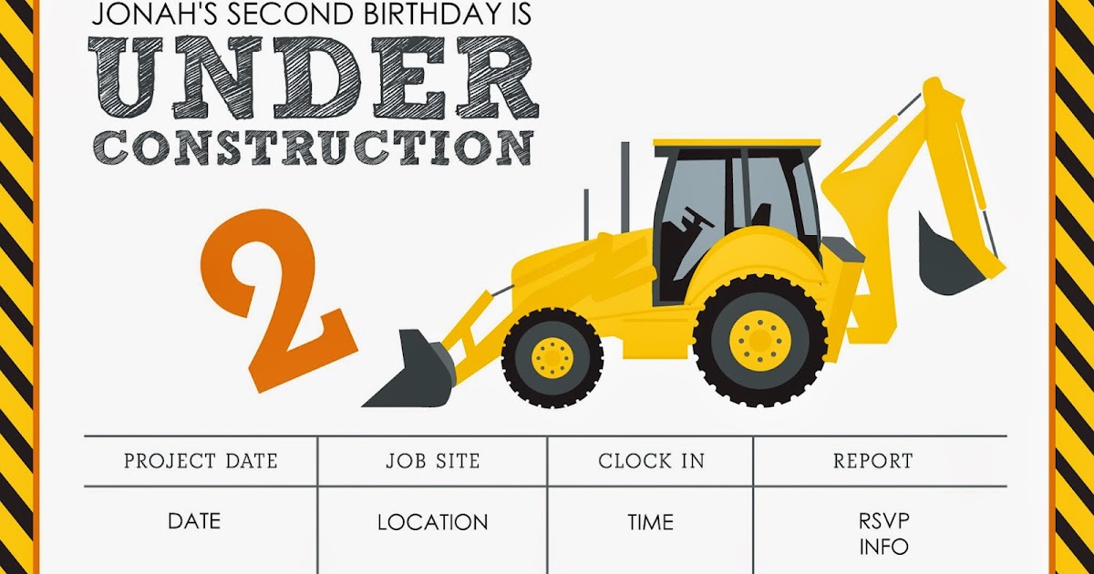 Construction Themed Birthday Party Free Printables Jacqueline