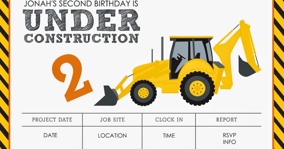 Construction Themed Birthday Party FREE Printables Jacqueline