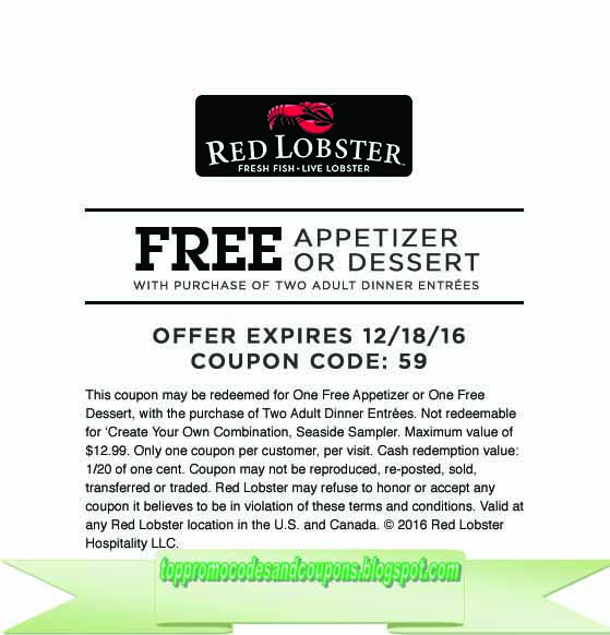 Free Promo Codes and Coupons 2020 Red Lobster Coupons