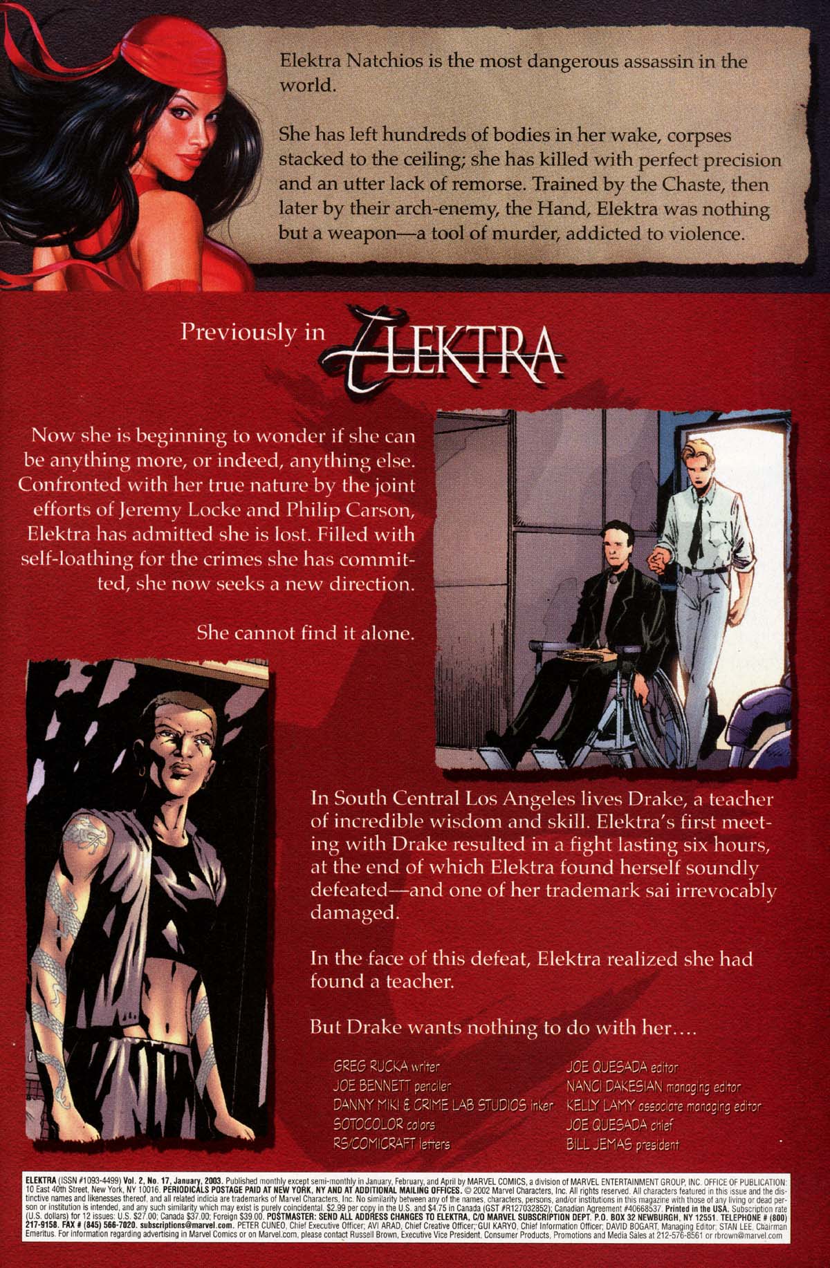 Read online Elektra (2001) comic -  Issue #17 - 2