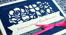 Stampin' Up! Floral Phrases + Detailed Floral Thinlit Dies thank you card #stampinup www.juliedavison.com