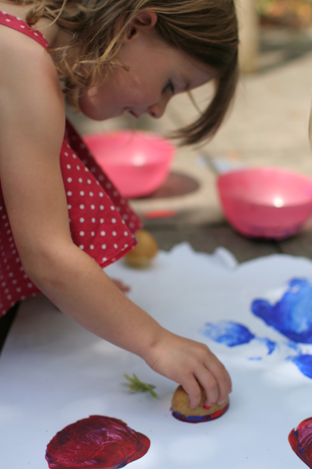 crazy cambridge mum Potato Printing