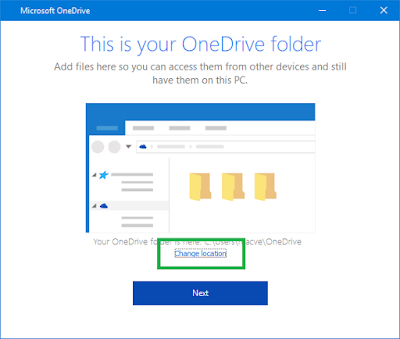 Change OneDrive Folder Location