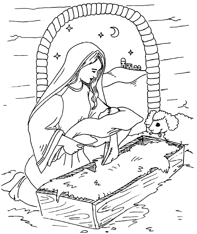 Birth of Jesus Coloring Pages For Children Free Christian Wallpapers