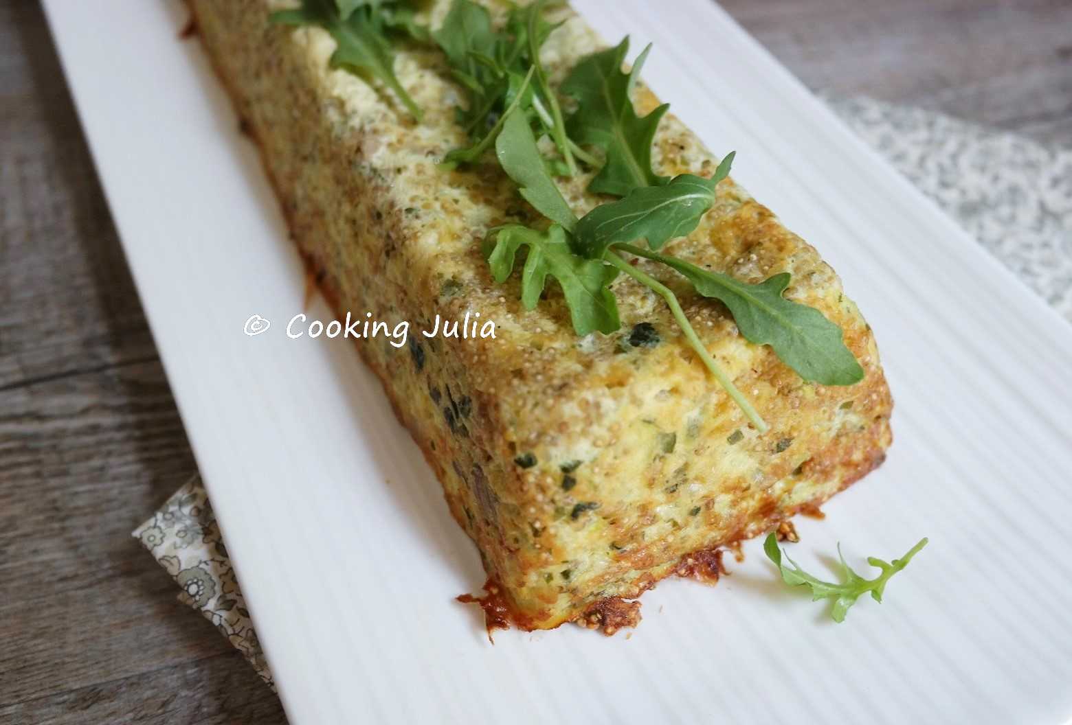 COOKING JULIA TERRINE DE COURGETTE AU QUINOA