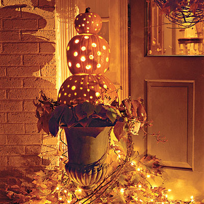 All Things Beautiful: DIY Fall Porch {Pumpkin Topiary}