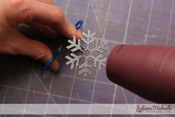 Silver Snowflakes Chipboard Tutorial by Juliana Michaels