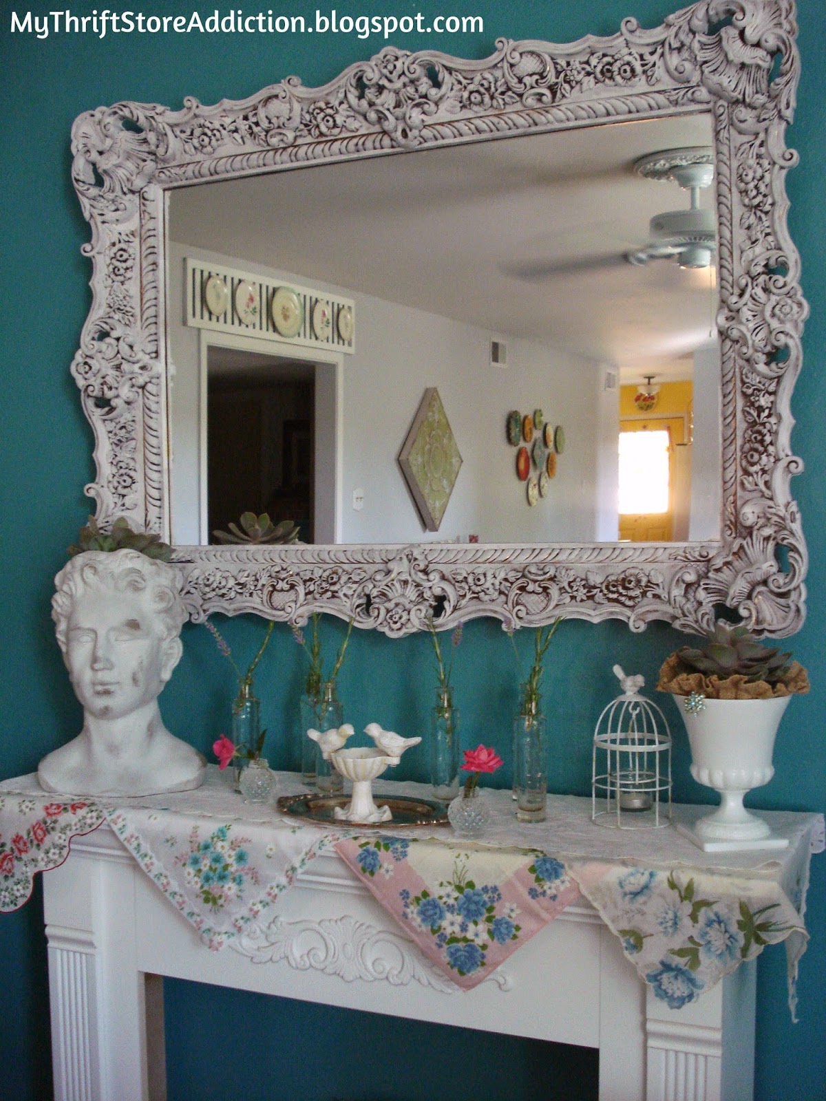 Vintage garden mantel