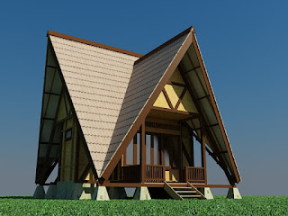 model rumah kayu tahan gempa