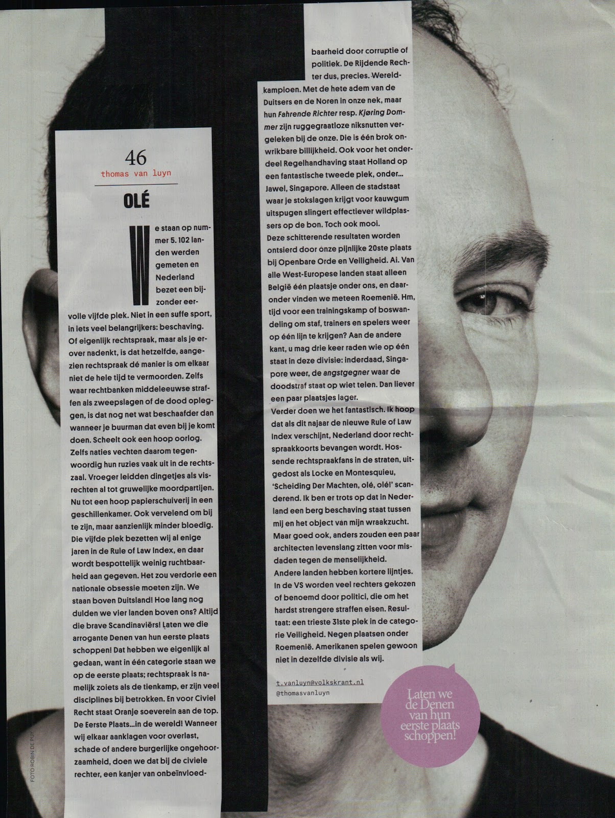 AartDekker VK COLUMNIST / RECHTSSTAAT RECHTSPRAAK