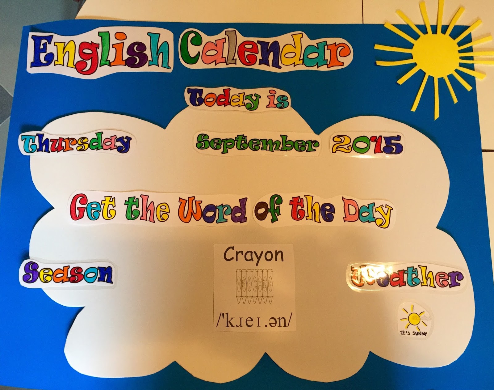 Valme's English Corner English Calendar PROJECT
