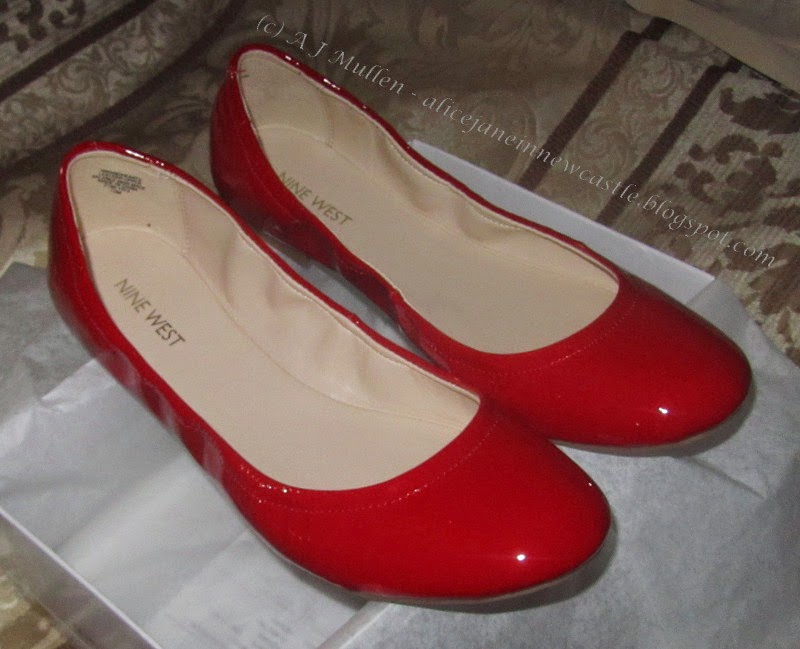 red canvas flats