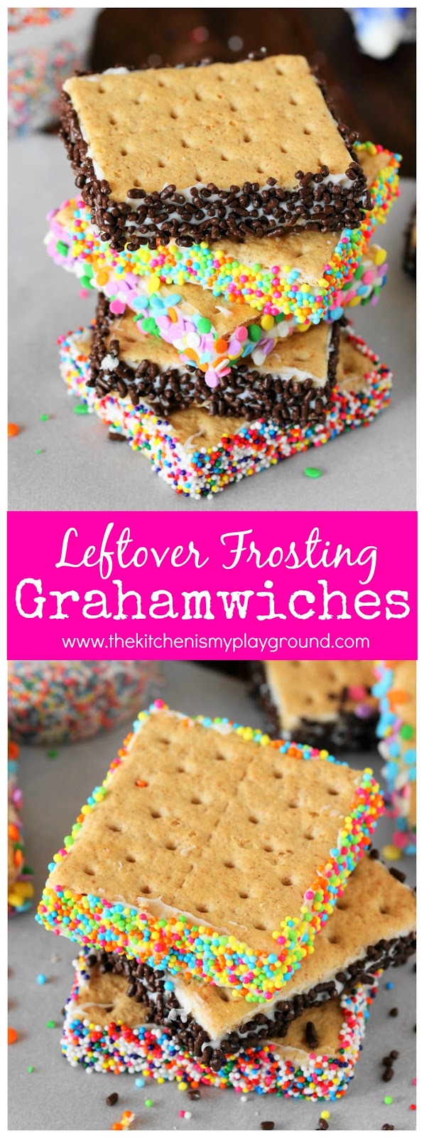 Frosting Grahamwiches {aka How to Enjoy Leftover Frosting other