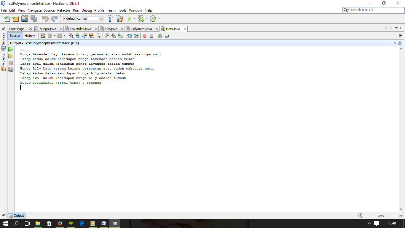 JAVA: Program Sederhana Berbasis Objek (Bunga) Polimorfisme Dan Interface