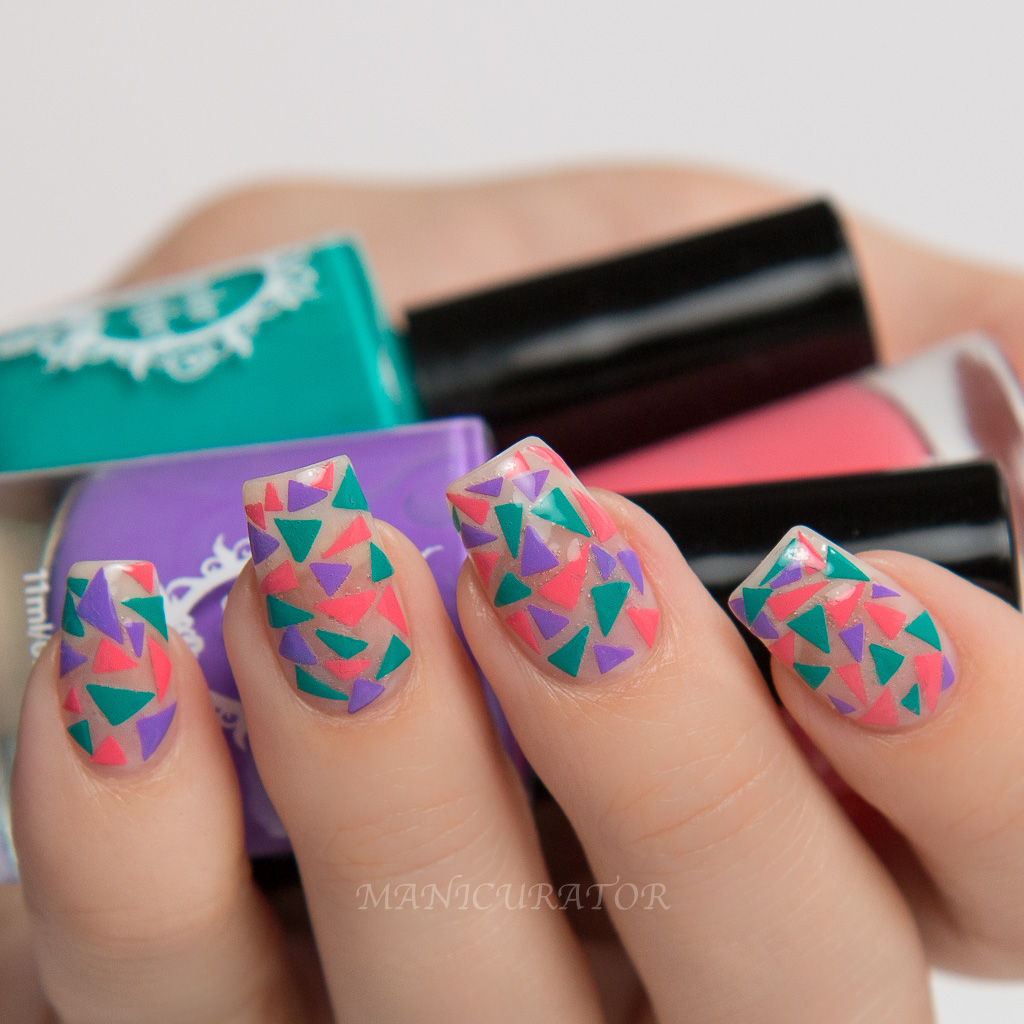 Powder Perfect Bermuda Triangle Trio Polish Decal Triangle Nail Art