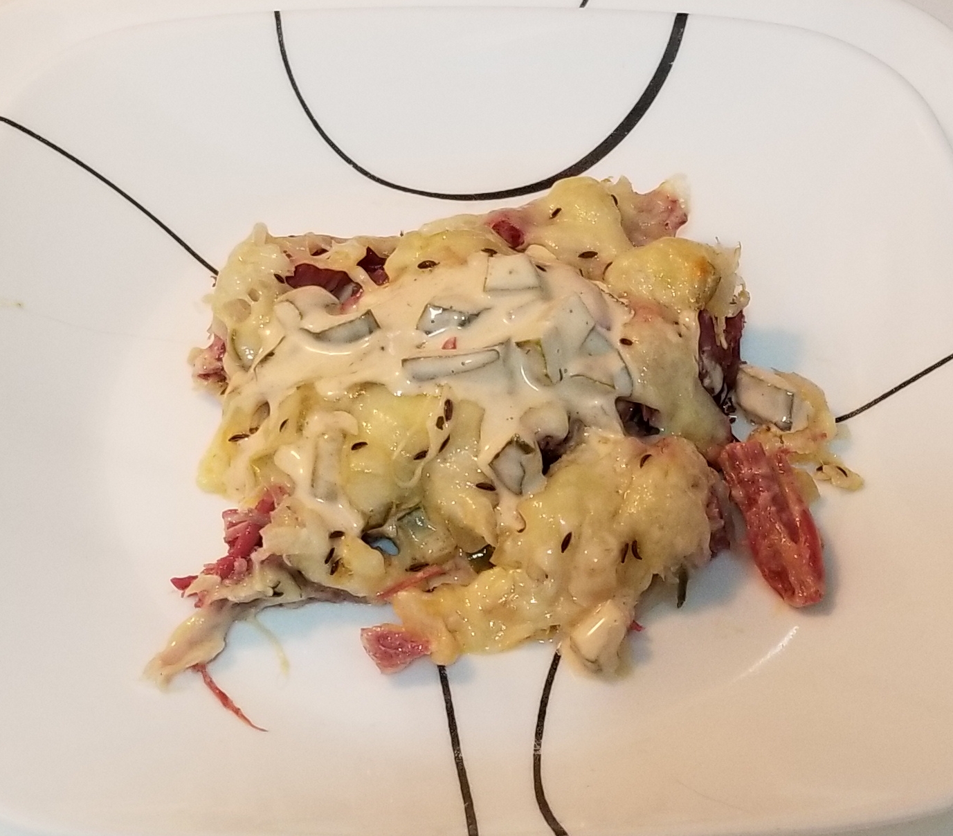 Carrie's Kitchen Creations Low Carb Corned Beef Reuben Casserole
