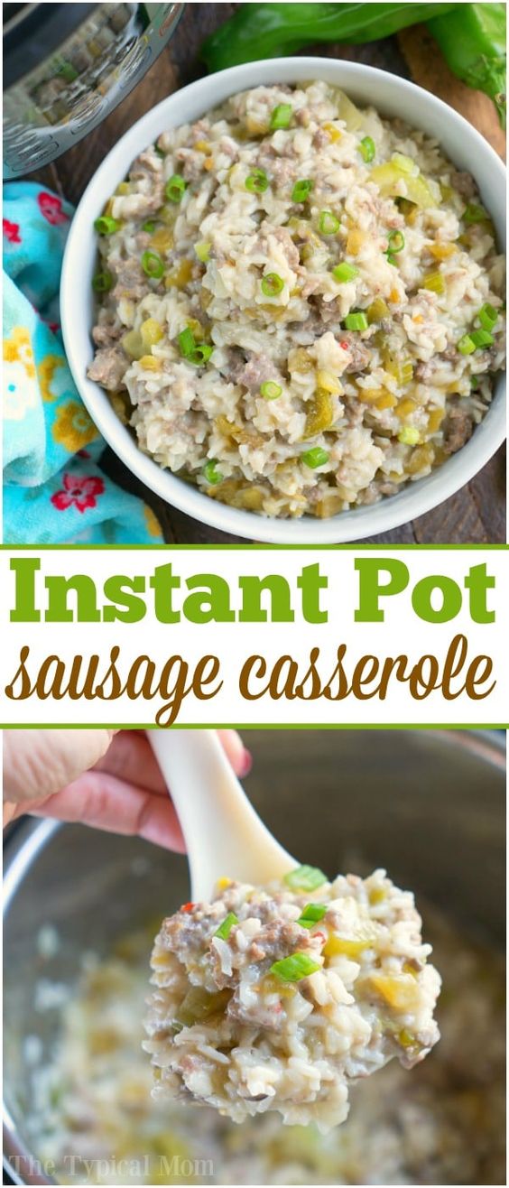 Pressure Cooker Sausage Rice Casserole Slow CookerCasseroleRice