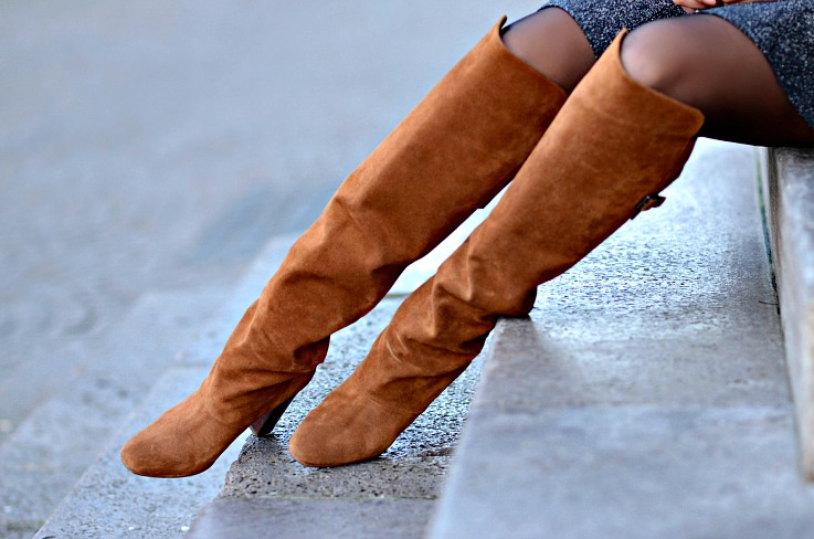 Suede Over The knee Boots, H&M Paris Show Collection