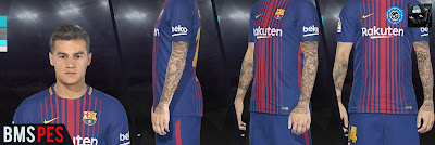 PES 2018 FC Barcelona Faces and Tattoos RePack by bmS