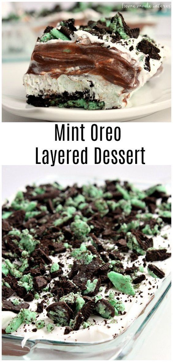 Mint Oreo Lasagna is layers of Mint Oreo The Country Chic Cottage