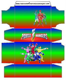 Power Rangers  Free Printable Box.