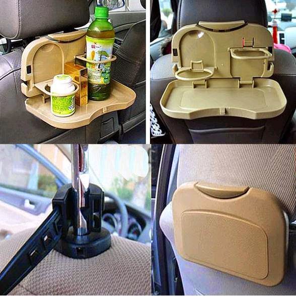 Multifunctional Car Foldable Travel Foods Drink Snack Dining Tray