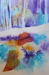 paper collage watercolor everywhere papers colors using workshop painted painting chosen had