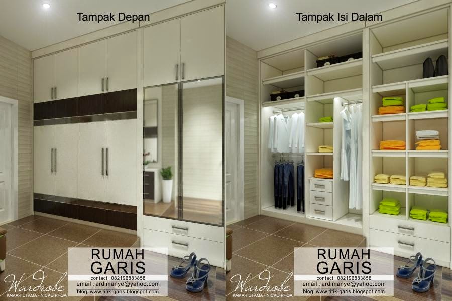 desain ruang wardrobe konsep putih modern klasik 2 desain 