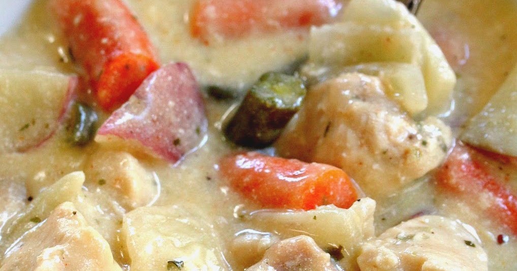 FOOD AND COOK Crock Pot Creamy Chicken Stew