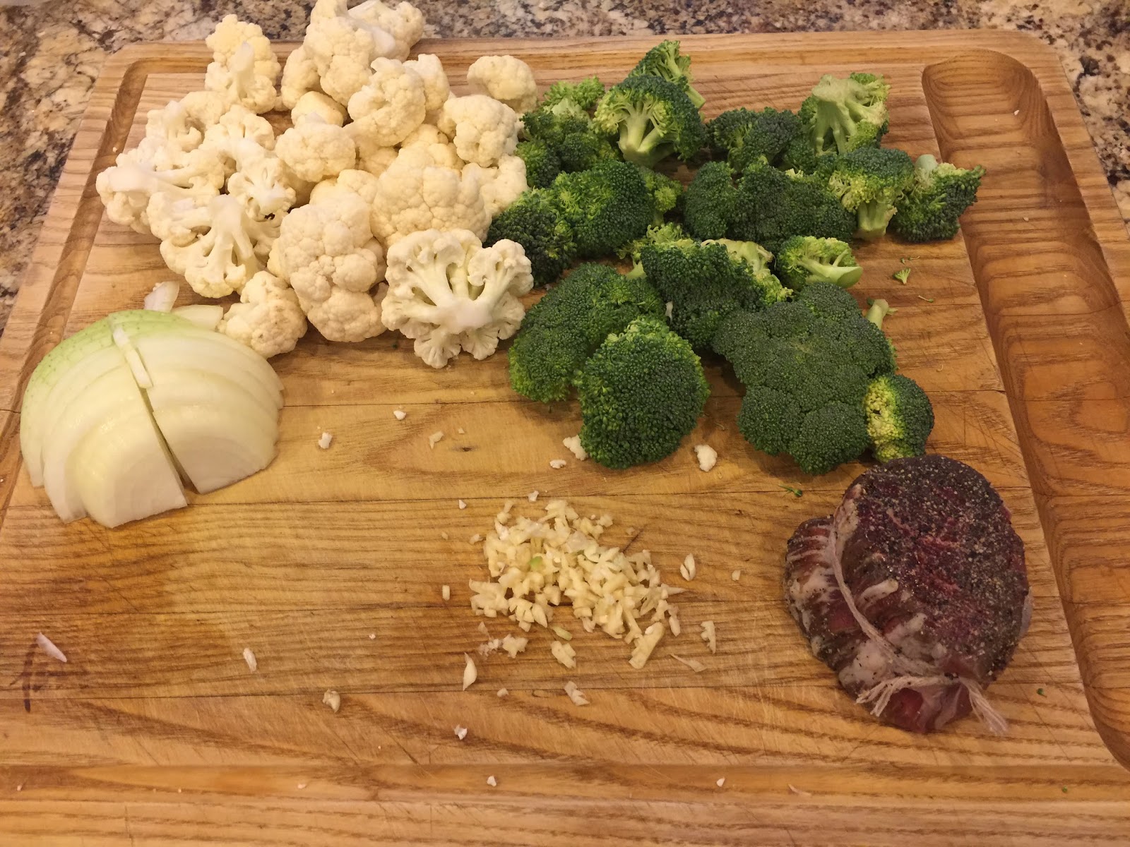 GREAT EATS HAWAII BEEF BROCCOLI AND CAULIFLOWER