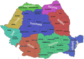 Mapa de Rumania por regiones