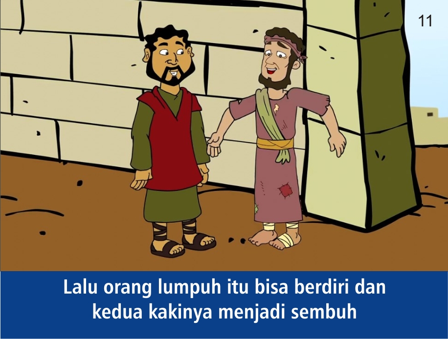 Komik Alkitab Anak: Petrus Menyembuhkan Orang Lumpuh