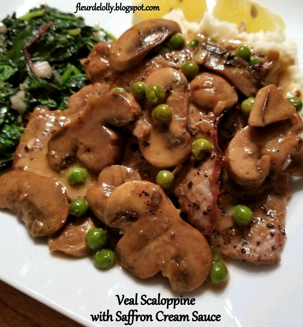Fleur de Lolly Veal Scaloppine with Saffron Cream Sauce