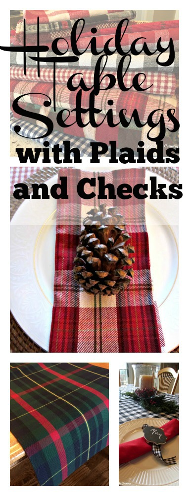 Holiday Table Settings with Plaids and Checks