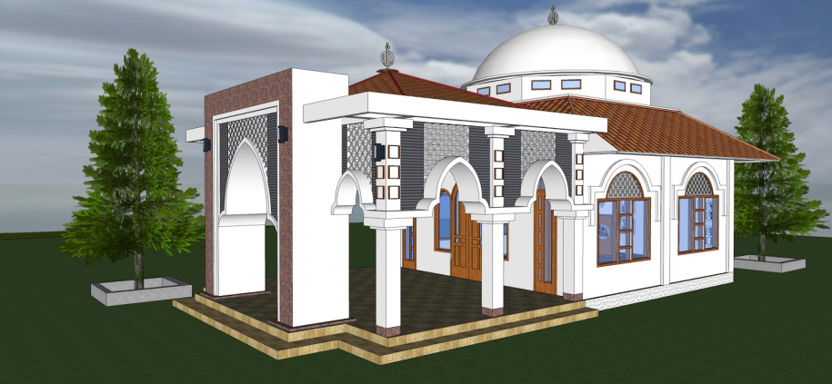 Desain Pagar Masjid Modern - Rumah Joglo Limasan Work