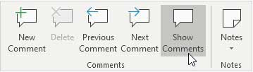 Tab View Comments