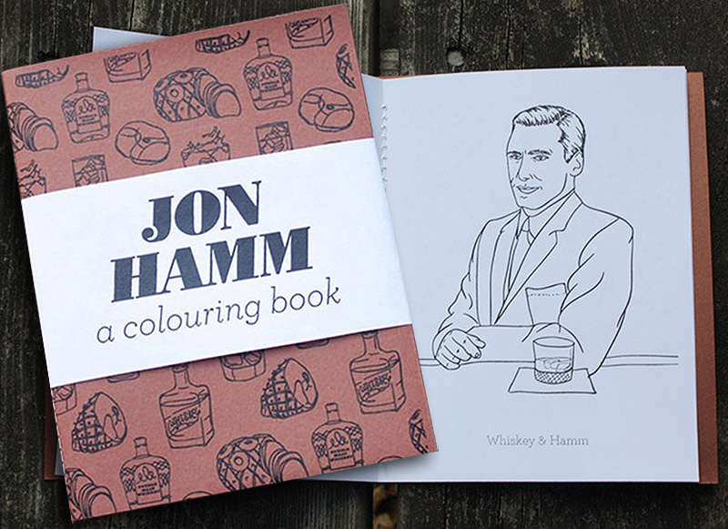 Jon Hamm colouring book